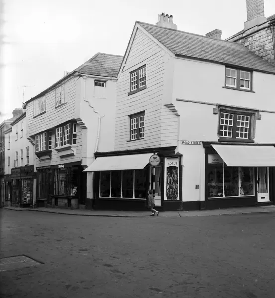 Broad Street, Launceston, Cornwall. 1965