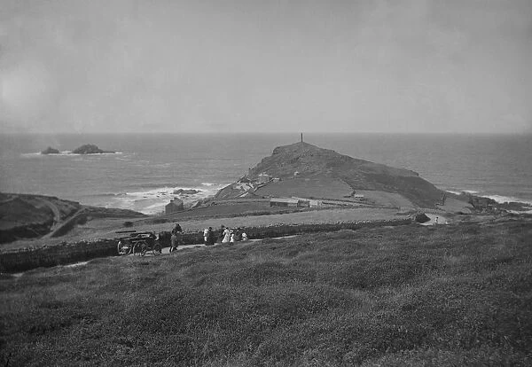 Cape Cornwall and The Brisons from the east side above Priests Cove, St Just in Penwith, Cornwall. Early 1900s