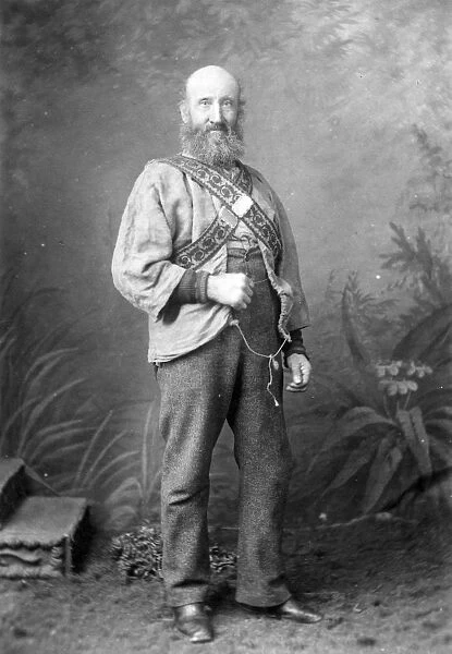 Captain Tom Gundry, champion Cornish wrestler. Probably early 1880s