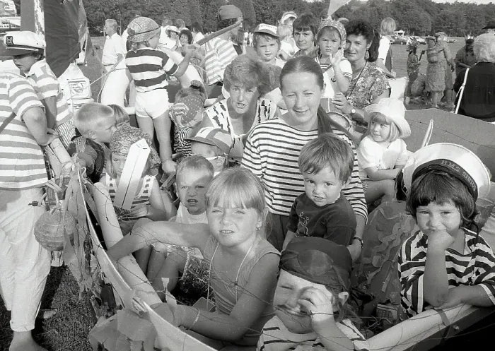 Framed Print : Carnival Entries, Lostwithiel, Cornwall. July 1990