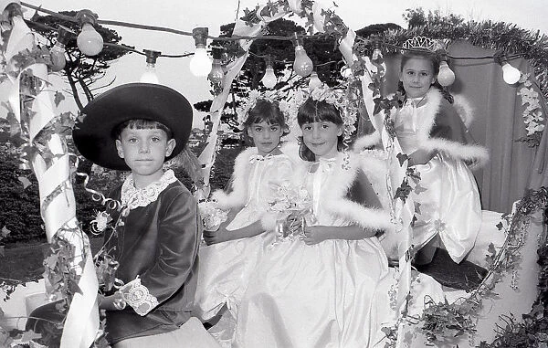 Carnival Fairy Queen, Fowey, Cornwall. August 1992
