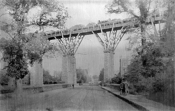 Carvedras viaduct, St Georges Road, Truro, Cornwall. Around 1890