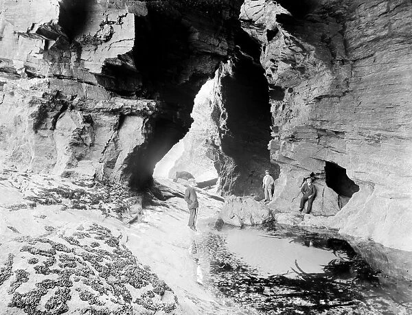 Cathedral Cavern, St Columb Porth, St Columb Minor, Cornwall. June 1909