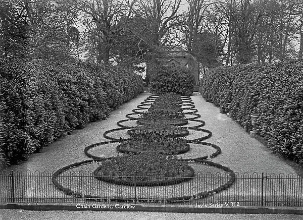 The chain gardens at Carclew House, Mylor, Cornwall. 15th March 1912