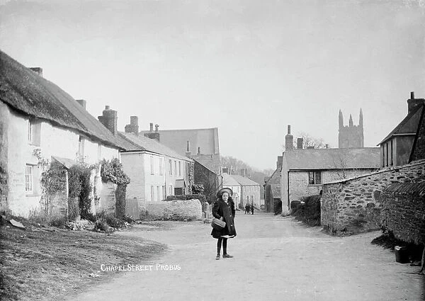 Chapel Street, Probus, Cornwall. Early 1900s