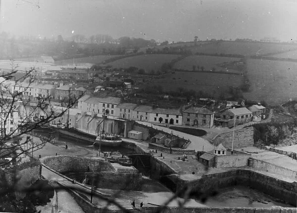 Charlestown harbour, Cornwall. Early 1900s