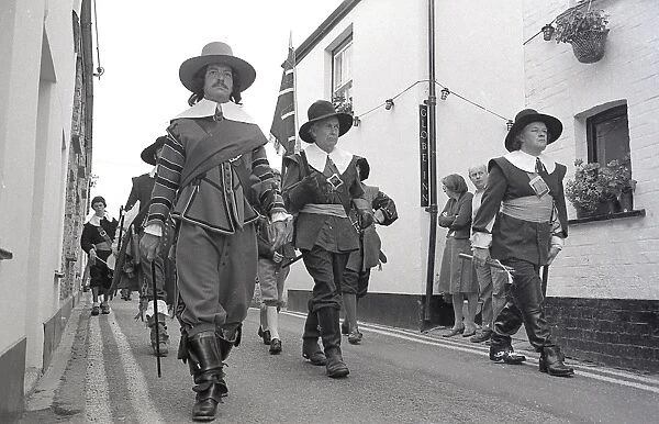 Civil War re-enactment, Lostwithiel, Cornwall. August 1982
