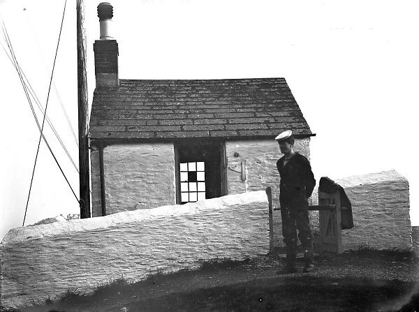 Coastguard hut, Polruan, Lanteglos by Fowey, Cornwall. 1904