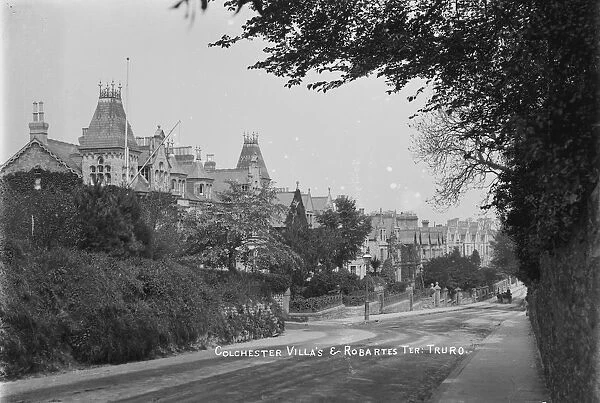 Colchester Villas and Robartes Terrace, Falmouth Road, Truro, Cornwall. Probably early 1900s