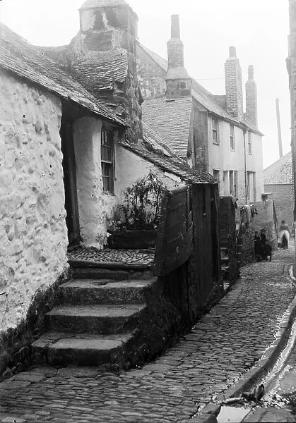 Cottages in Baileys Lane, St Ives, Cornwall. 1900
