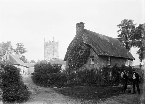 Cottages, St Clement, Cornwall. Early 1900s