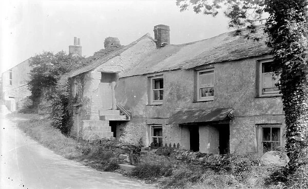 Cottages in Zelah, Cornwall. Early 1900s