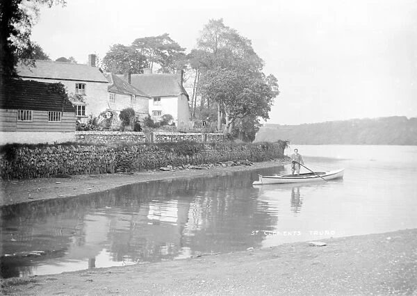 Creekside cottages, St Clement, Cornwall. Early 1900s