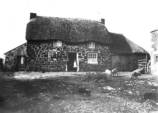 Crowgey Farm and yard, Ruan Minor, Cornwall. September 1902