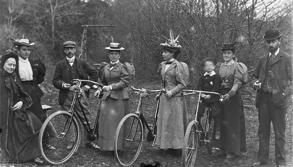 Cyclists. Around 1910