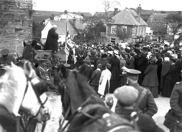 DCLI Ceremonial gathering, Truro?, Cornwall. Around 1915