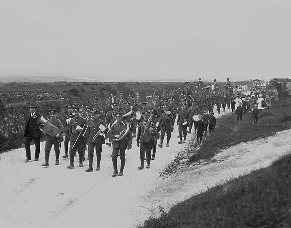DCLI recruiting march, Kelynack, St Just in Penwith, Cornwall. 18th June 1915