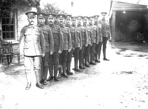 DCLI sergeants, possibly Truro, Cornwall. 1915
