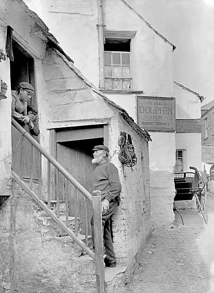 The Dolphin Inn, Port Isaac, Cornwall. June 1906