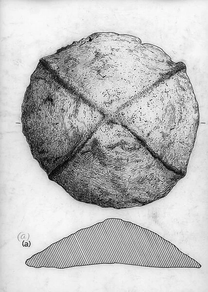Drawing of Tin Ingot, Praa Sands, Breage, Cornwall