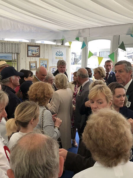 The Duke and Duchess of Cornwall attend afternoon tea at the Royal Cornwall Show, Royal Cornwall Showground, Whitecross, Wadebridge, Cornwall. 7th June 2018