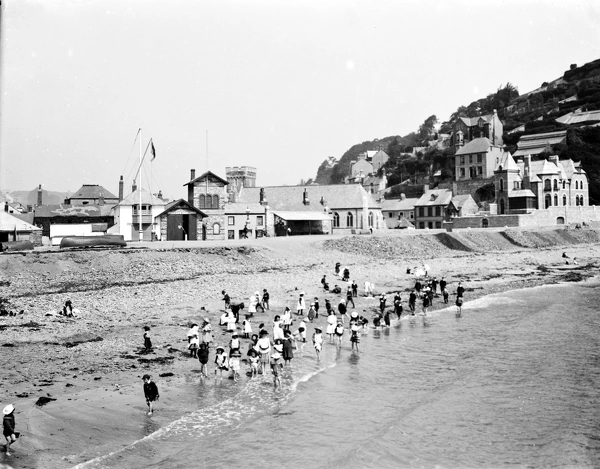 East Looe beach, Looe, Cornwall. 1904