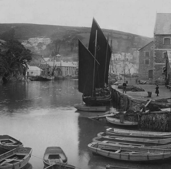 East Looe quay, Looe, Cornwall. Around 1900