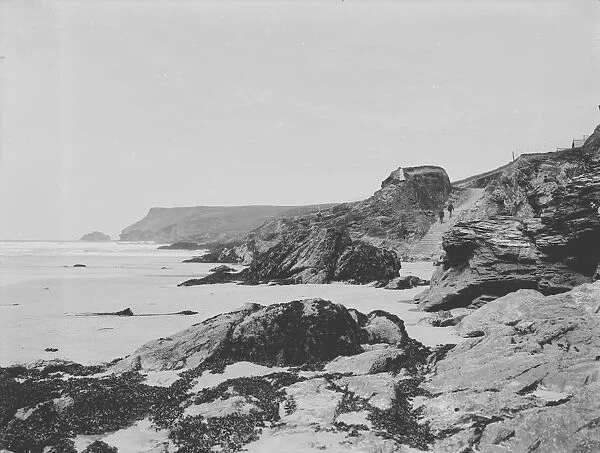 East side of Polzeath beach, St Minver, Cornwall. 1907