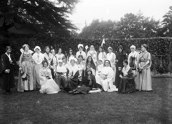 Elizabethan Pageant, perhaps St Stephen in Brannel, Cornwall. 4th August 1923