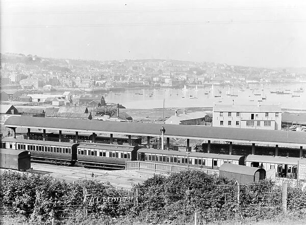 Falmouth Railway Station, Falmouth, Cornwall. Early 1900s