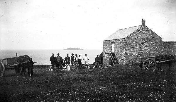 Farm workers, St Merryn, Cornwall. Early 1900s
