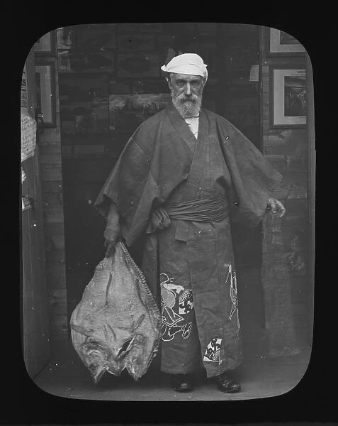 Fisherman in Japanese costume, Cornwall County Fisheries Exhibition, Truro, Cornwall. July to August 1893