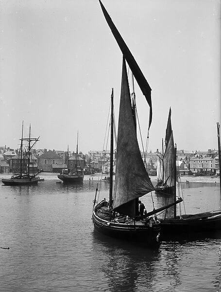 Fishing boats, St Ives, Cornwall. 1903