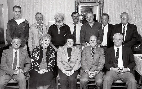 Football Team Reunion, Fowey, Cornwall. October 1992