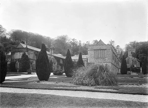 The forecourt, Lanhydrock, Cornwall. May 1930
