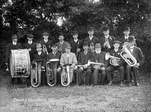 Fraddon Brass Band, Cornwall. 1912