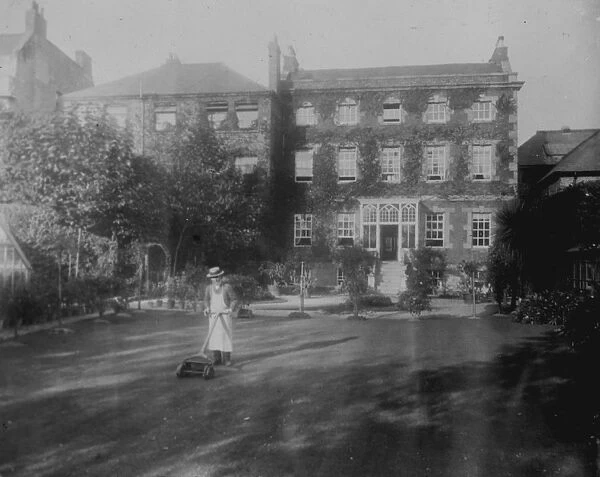 Garden at rear of Princes House, Princes Street, Truro , Cornwall. Around 1900