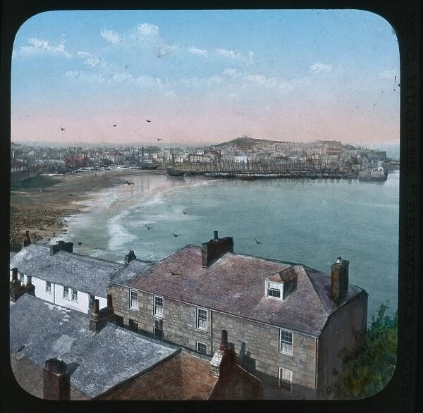 General view over the town and harbour, St Ives, Cornwall. 1880s