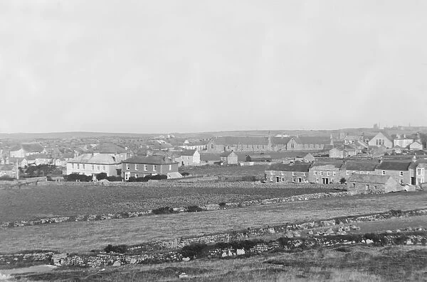 A general view of western St Just in Penwith Churchtown, Cornwall. Early 1900s