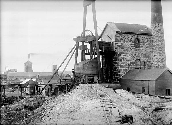 Goolds Shaft, Wheal Grenville Mine, Camborne, Cornwall. 1911