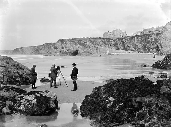 Great Western Beach, Newquay, Cornwall. 24th June 1910