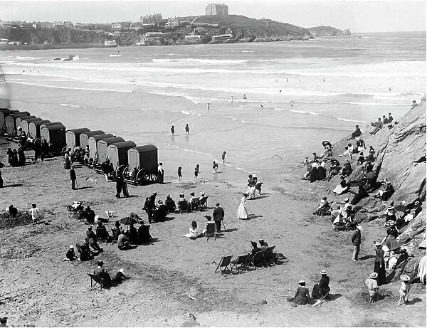 Great Western Beach, Newquay, Cornwall. Early 1900s