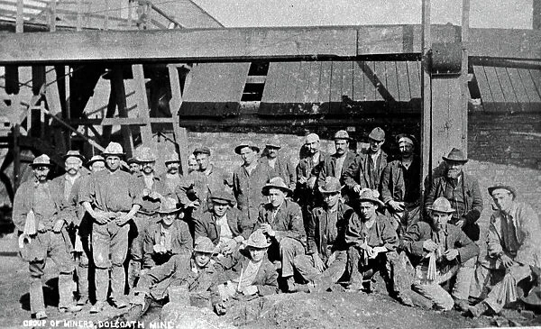 Group of Miners, Dolcoath Mine, Camborne, Cornwall. Probably early 1900s