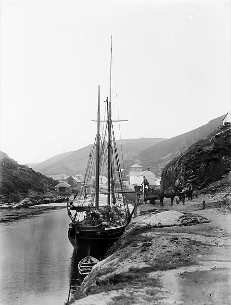 Harbour, Boscastle, Cornwall. Possibly 1902