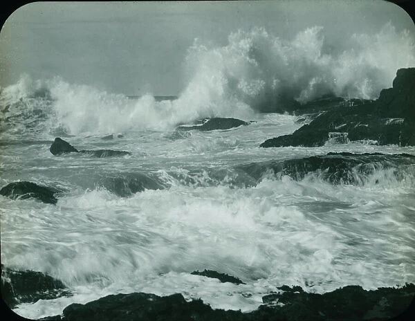 Hell Bay, Bryher in a storm, Isles of Scilly, Cornwall. Around 1925