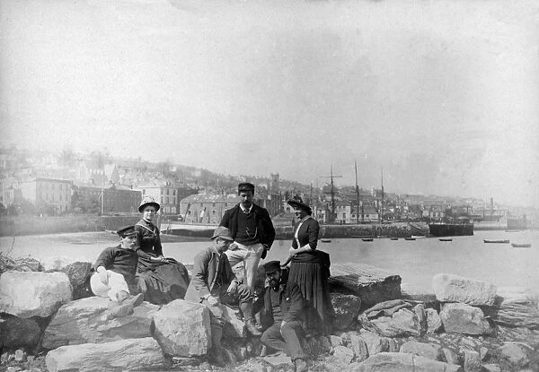 Henry Scott Tuke with friends, Falmouth, Cornwall. Around 1890