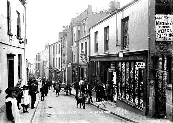 High Street, Falmouth, Cornwall. Early 1900s