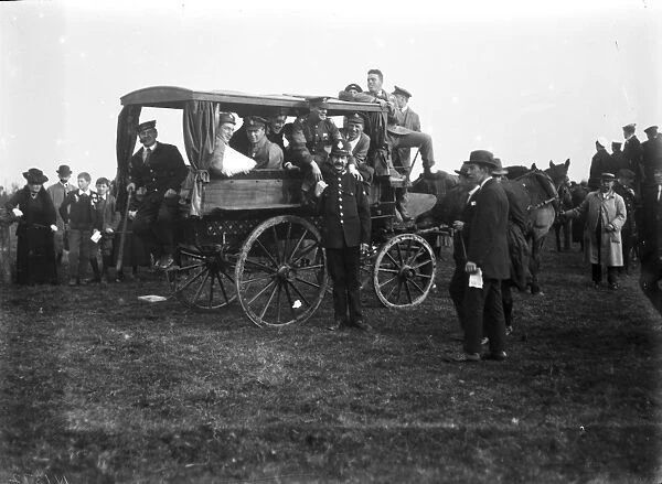 Horse drawn ambulance, Truro, Cornwall. 1918