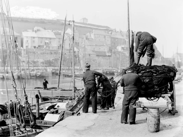 Inner harbour, Mevagissey, Cornwall. 1909