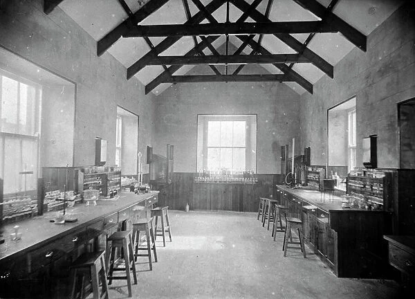 Interior of Probus School, Cornwall. Probably early 1900s
